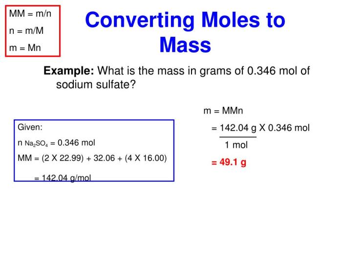 Converting mass to moles worksheet